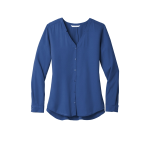 Port Authority Women's Long Sleeve Button-Front Blouse.